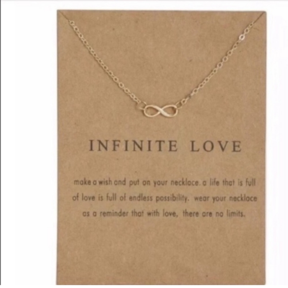 New With Tags Gold Infinite Love Infinity Necklace